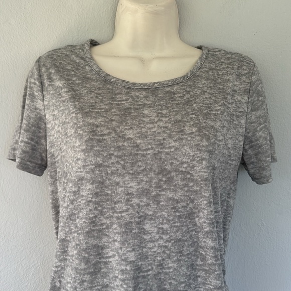Emma’s Expressions Maternity gray crewneck short sleeve ruched tee medium - Picture 3 of 10